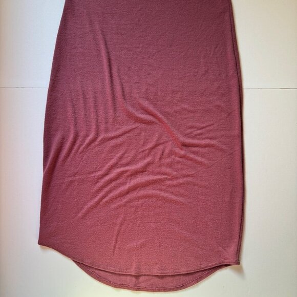 Aritzia Wilfred Free Bruni Midi Dress Rose Pink Shimmer Heathered Reposa Sz M - Picture 12 of 14